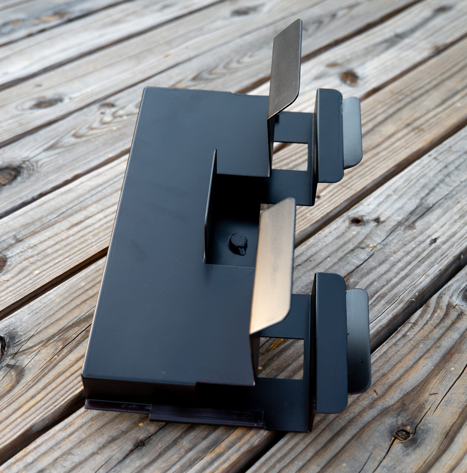 Black powder-coated hauler